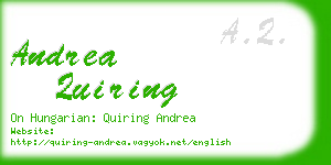andrea quiring business card